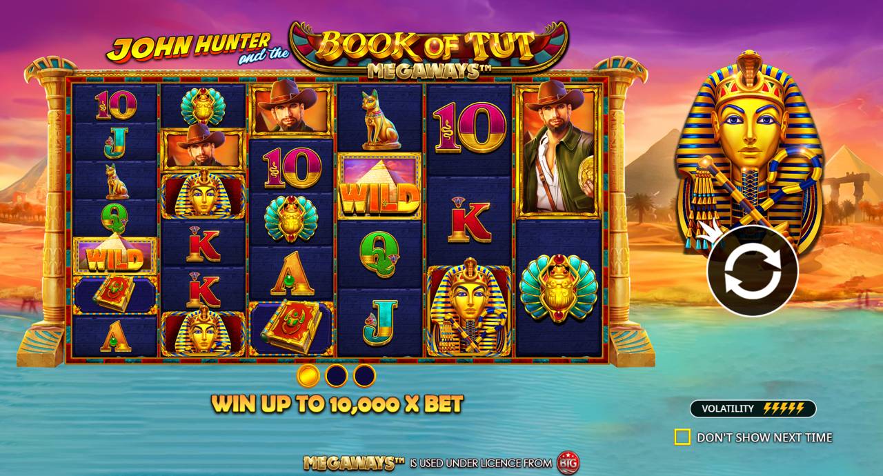 John Hunter And The Book Of Tut Megaways (Pragmatic Play) Image 1